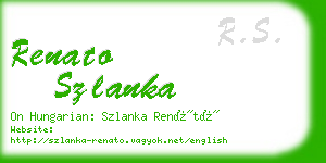 renato szlanka business card